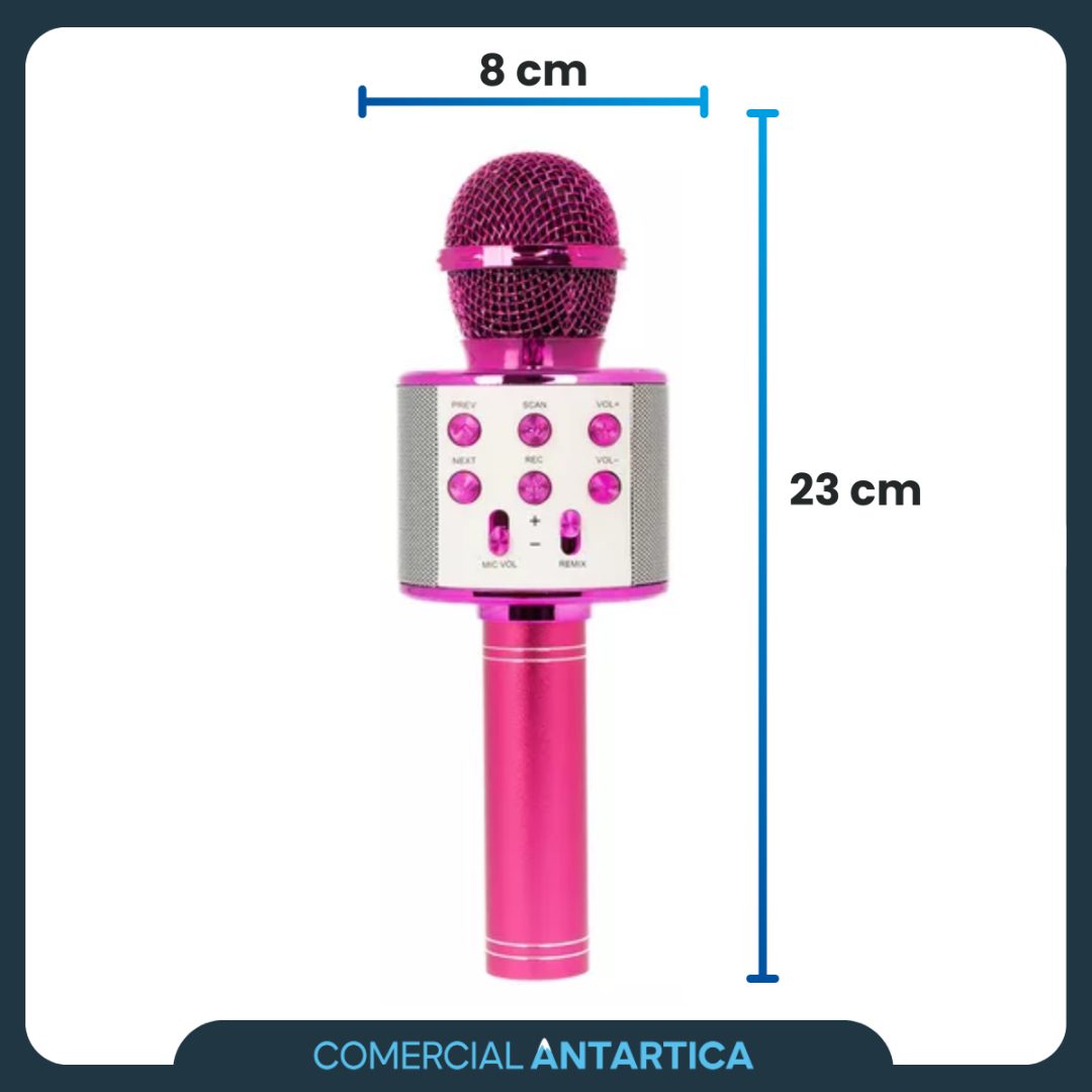 Micrófono Karaoke Bluetooth Con Altavoz Us - Imagen 6