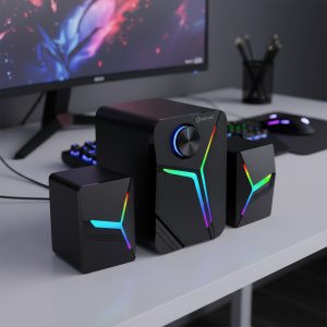 Parlante Altavoz Bluetooth Meetion 2.1 Gamer Pc Luces RGB