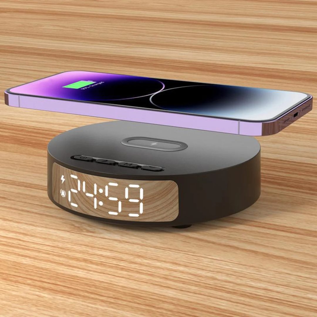 Despertador Reloj Con Cargador Inalámbrico Carga Rápida 15W - Imagen 4