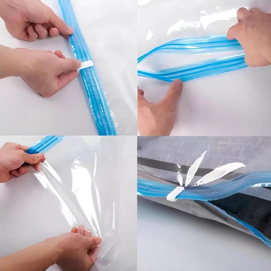 Pack De 5 Bolsas Organizador De Ropa Con Bomba Al Vacío - Imagen 4