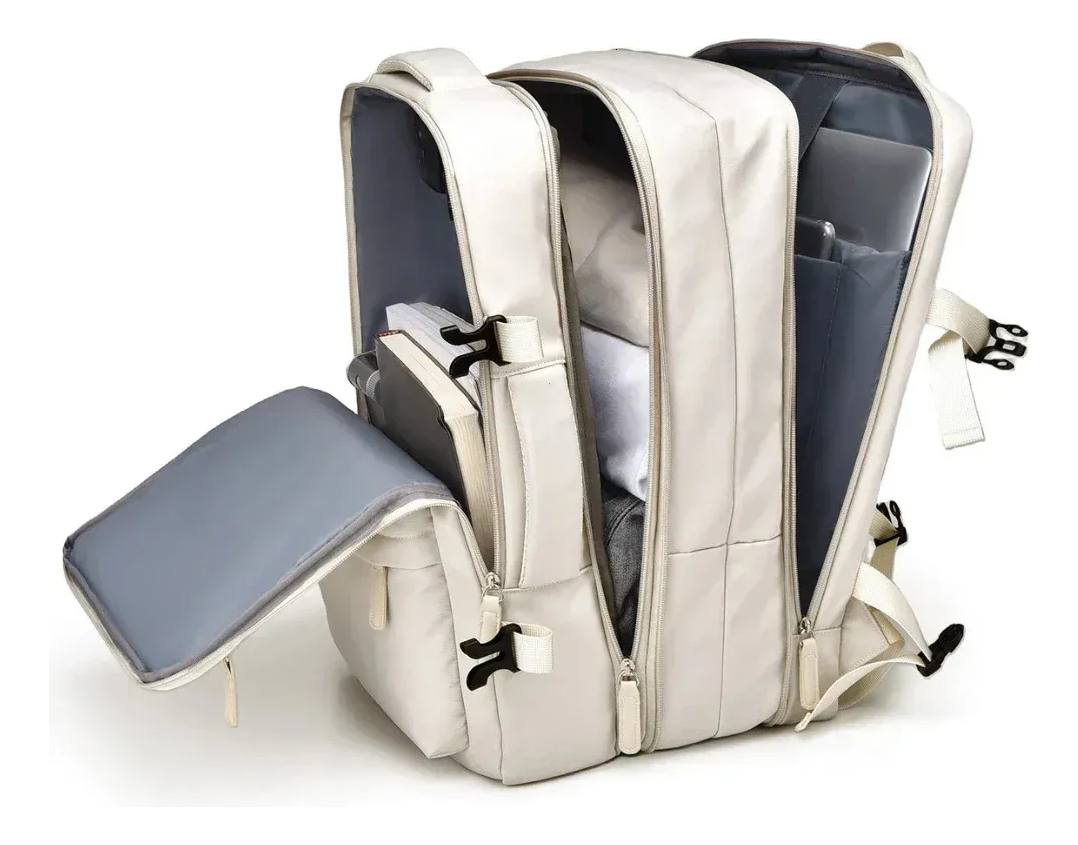 Mochila Grande De Viaje Urbana Expandible Impermeable - Imagen 7