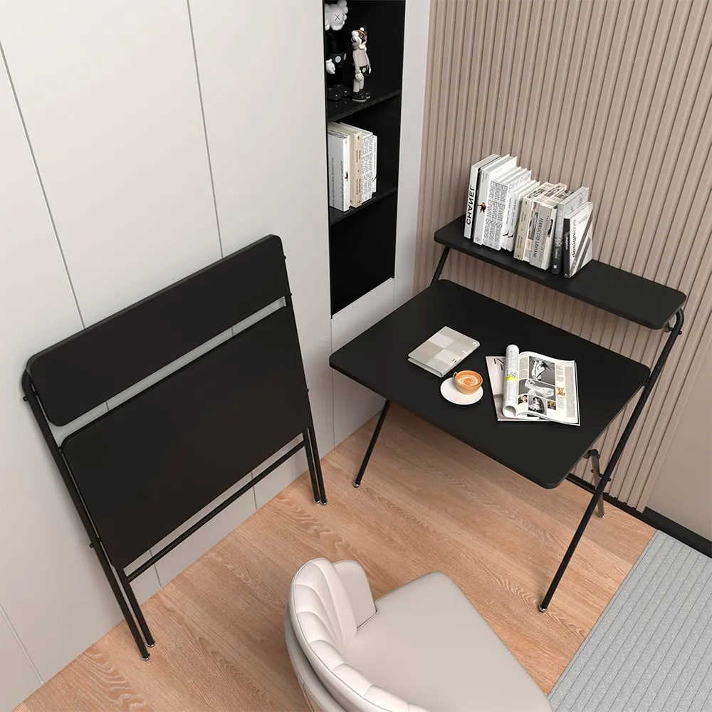 Escritorio Plegable Portatil Resistente De Mdf Y Metal 80 cm - Imagen 7