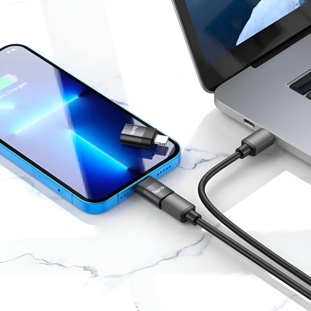 Adaptador Transferencia De Datos Hoco USB-C A Lightning Male - Imagen 7