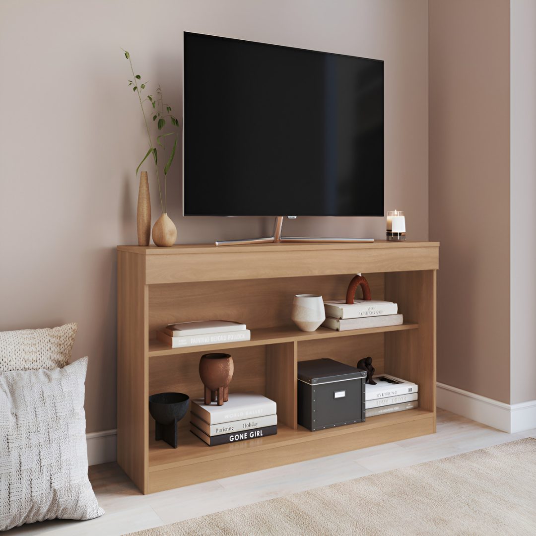 Estante Rack Tv Moderno Hasta 50''linea Brasil Color Miel - Imagen 3