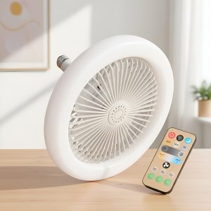 Lampara Led Ventilador Integrado Con Control Remoto