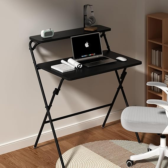 Escritorio Plegable Portatil Resistente De Mdf Y Metal 80 cm - Imagen 5