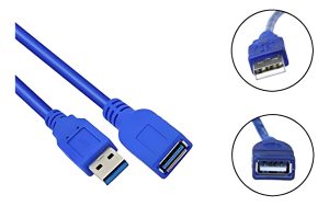Cable Extension Usb 3.0 De 3 Metros Macho/ Hembra Azul