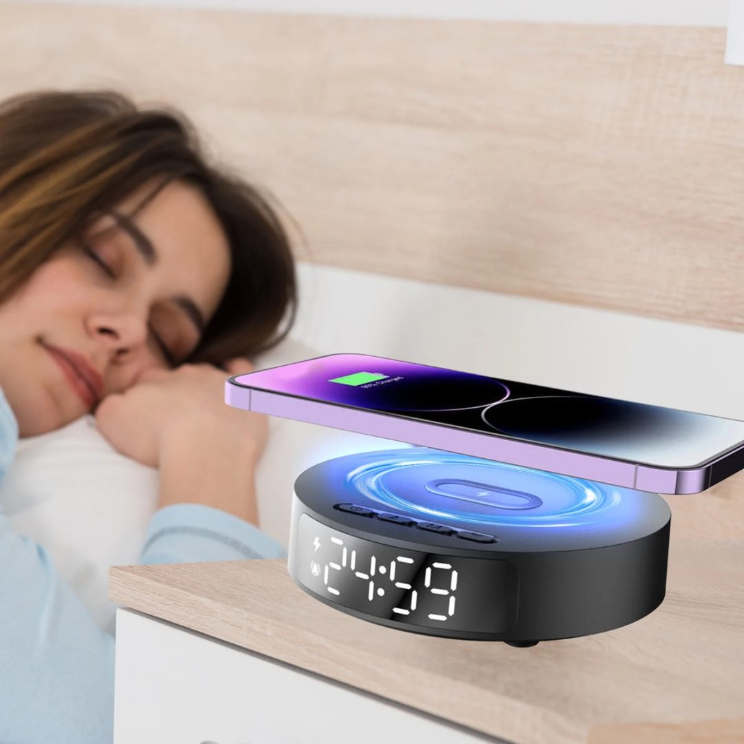 Despertador Reloj Con Cargador Inalámbrico Carga Rápida 15W - Imagen 5