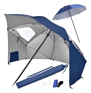 Sombrilla Paragua Spinit De Playa Plegable Con Rompe Viento