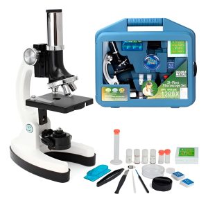 Set Microscopio + Kit De Accesorios 28 Pcs 1200x Maletín Us