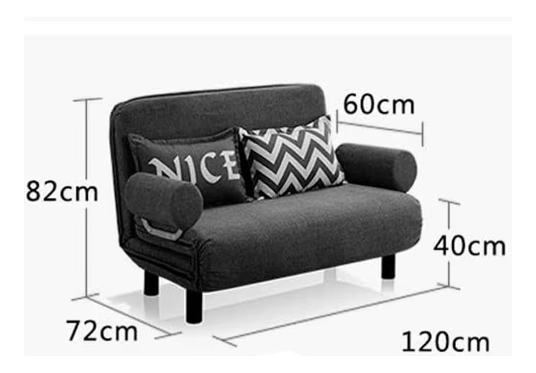 Sofá Cama Sillón Multiuso Plegable Reclinable 2 Cuerpos - Imagen 6