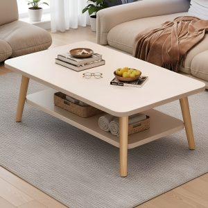 Mesa Auxiliar De Madera MDF De 2 Niveles Para Comedor 80cm