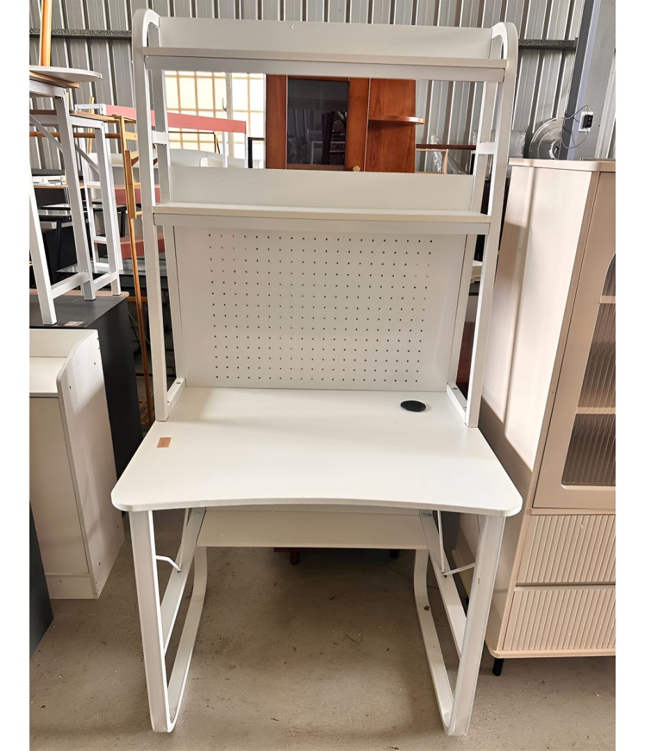 Escritorio Moderno Con Tablero Perforado De Mdf Y Metal - Imagen 8