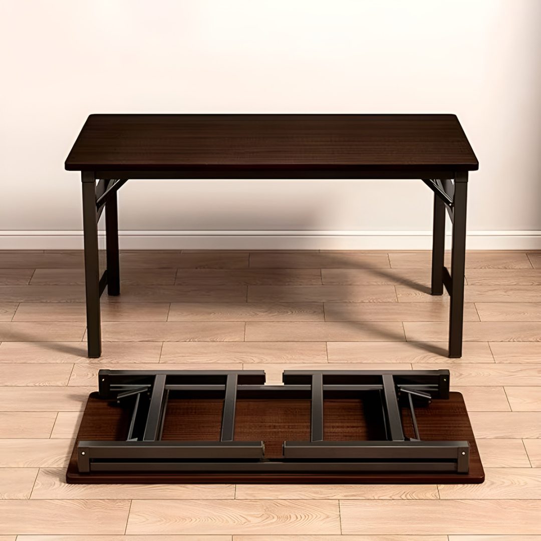 Mesa Escritorio Multiuso Plegable 80 cm Madera MDF Y Metal - Imagen 4