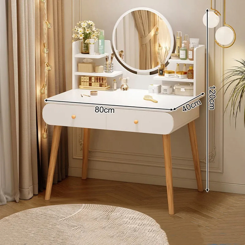 Tocador De Maquillaje Espejo Luz Led Ajustable Y Taburete - Imagen 3