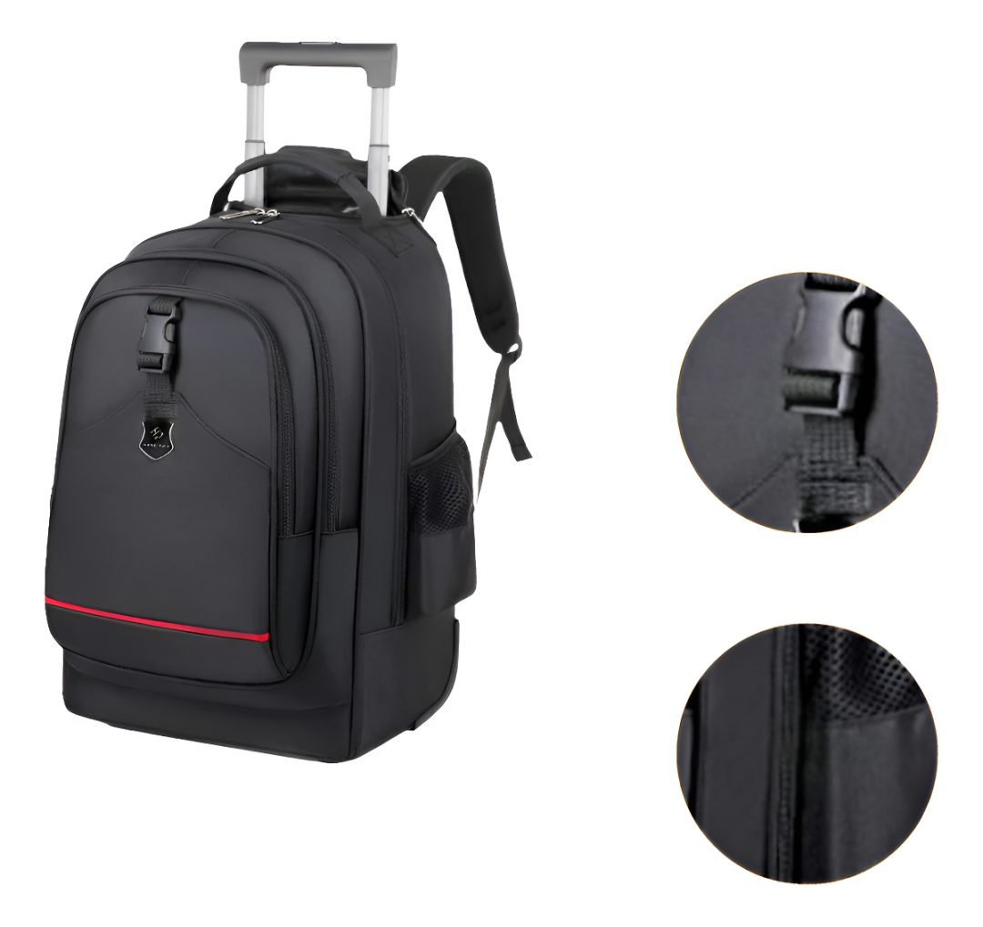Mochila Maleta De Viaje Con Ruedas De Gran Capacidad 40l - Imagen 3