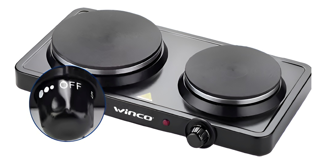 Anafe Eléctrico Winco W41 220v Con 2 Hornallas - Imagen 2