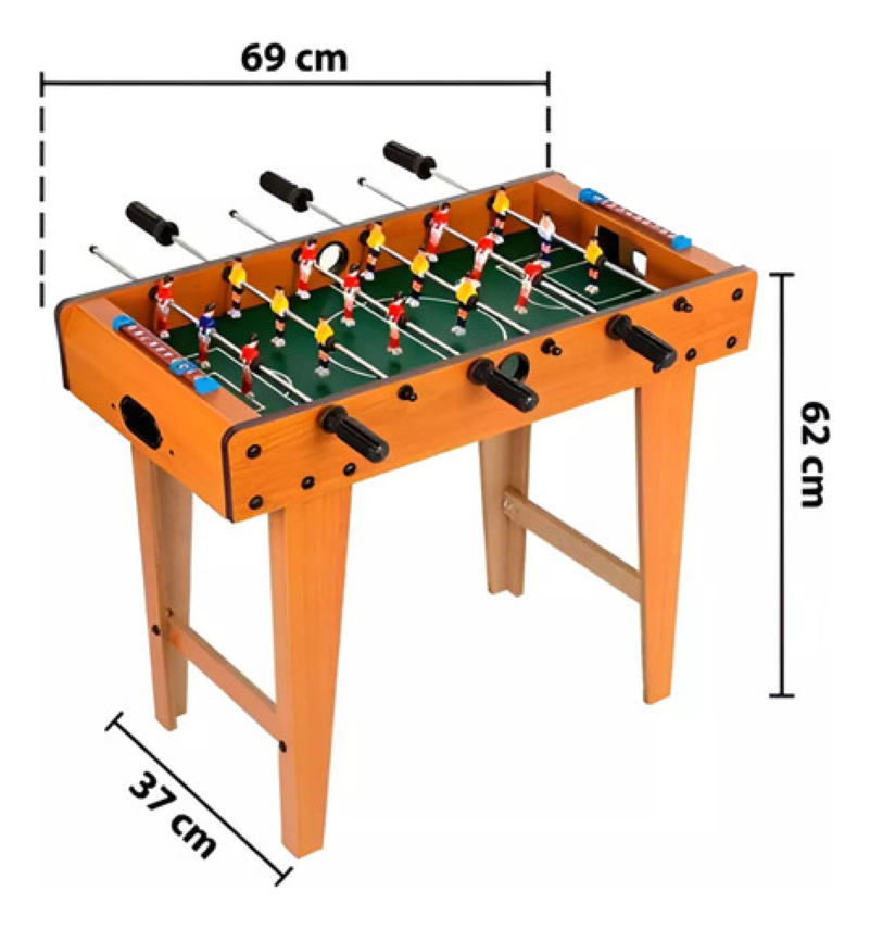 Futbolito Mesa De Pie Mini Metegol Juego De Fútbol En Madera - Imagen 6