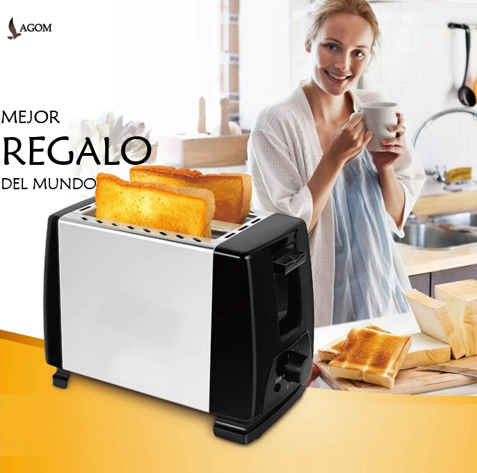 Tostadora De Pan 2 Ranuras Inoxidable 900W Toster 7 Niveles - Imagen 6