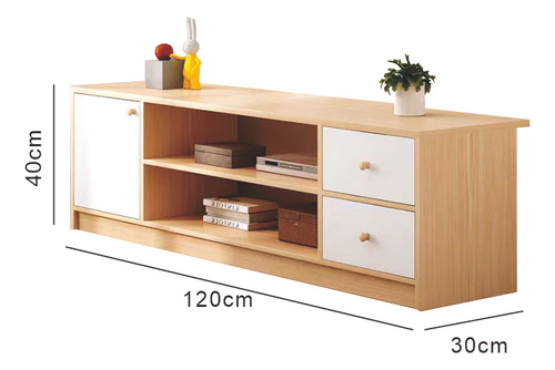 Rack TV MDF Minimalista Con 3 Cajones Y 2 Estantes 120 cm - Imagen 6