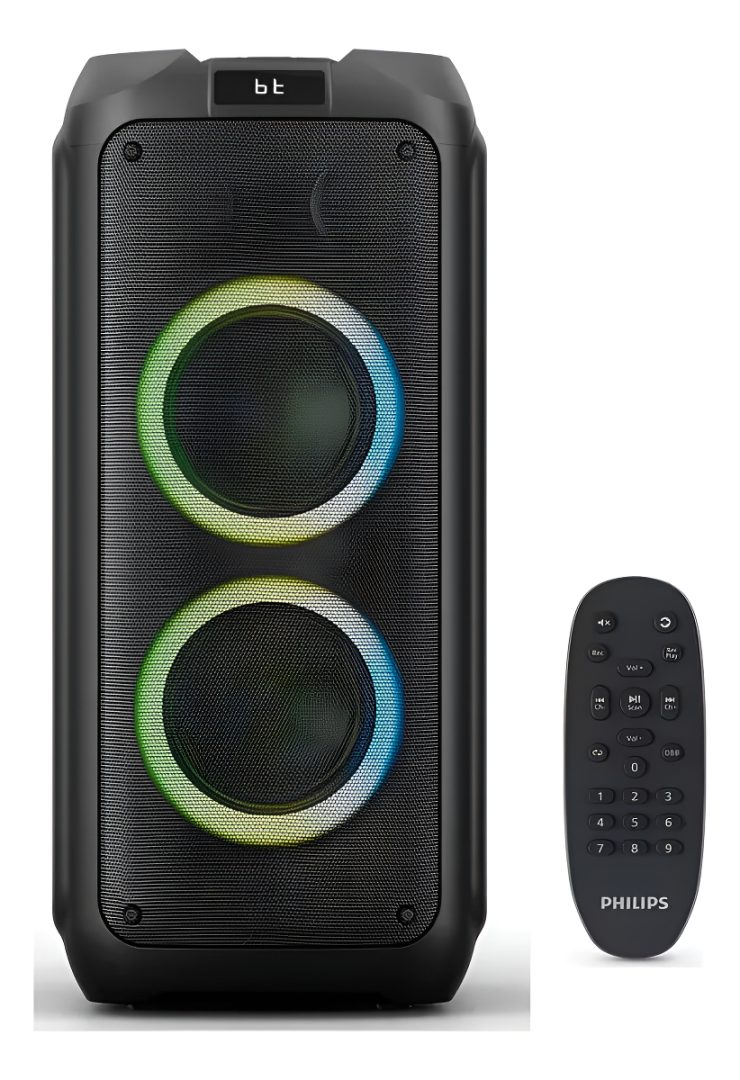 Parlante Bocina Philips Con Bluetooth -luces Led Portatil