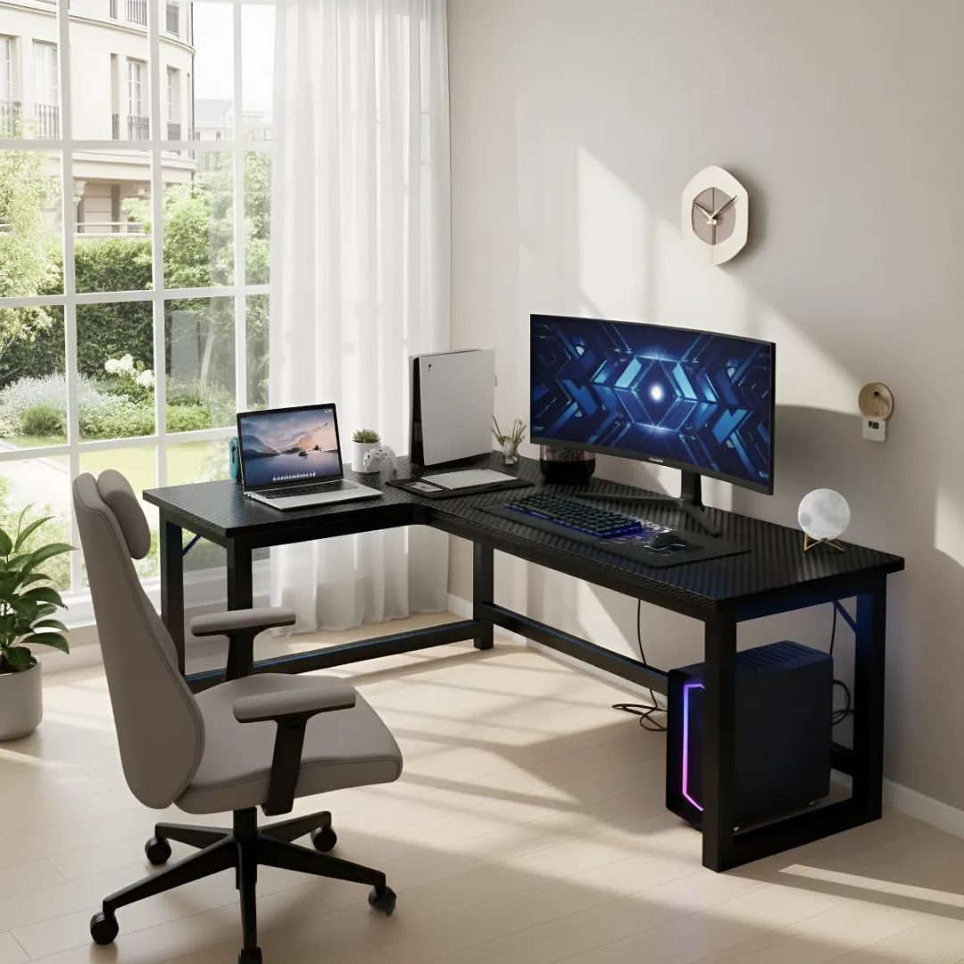 Mesa Escritorio Gamer En Forma De L 160x120 Cm - Imagen 4