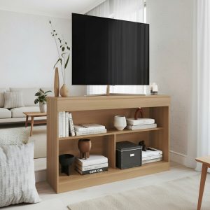 Estante Rack Tv Moderno Hasta 50''linea Brasil Color Miel
