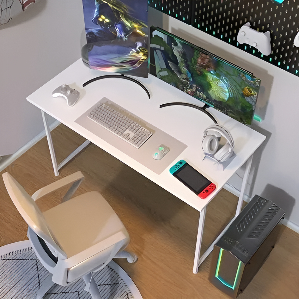 Escritorio Moderno De Metal Y Madera Mdf Para PC Oficina - Imagen 6