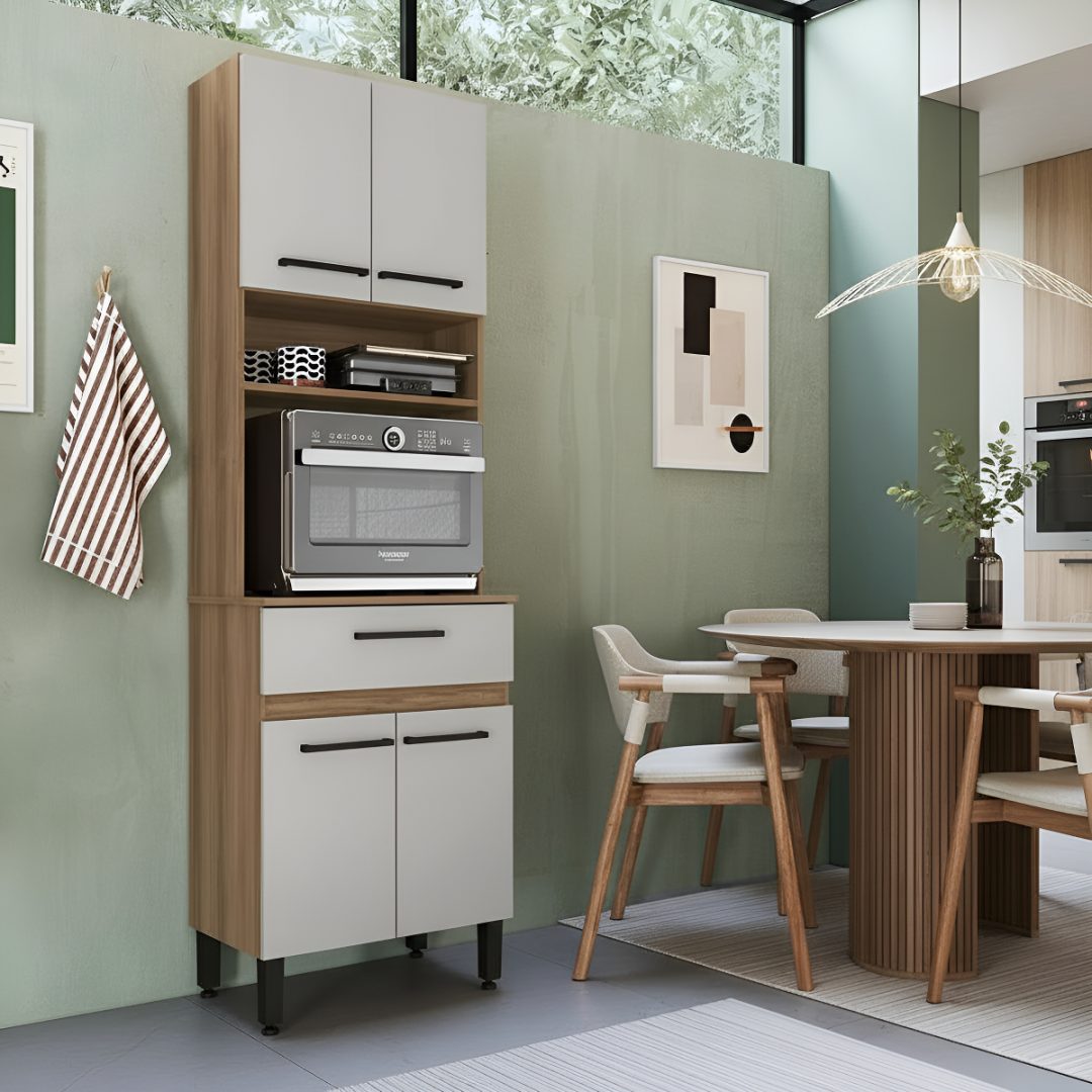 Aparador Multiuso Para Cocina Comedor 4 Puertas 1 Cajón - Imagen 7