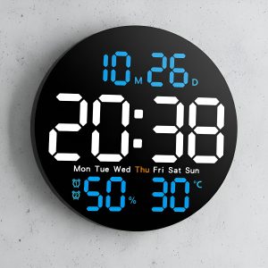 Reloj De Pared Digital 10'' Led Con Temperatura Y Temporizado