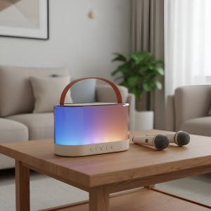 Parlante Con Funcion Para Karaoke Luces Y 2 Microfonos