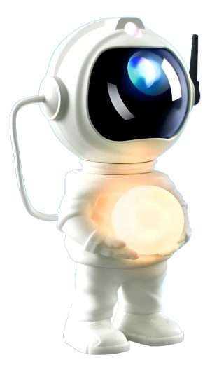 Lampara Astronauta Con Luna Proyector De Noche Galaxia