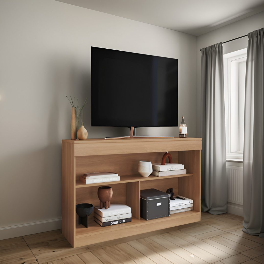 Estante Rack Tv Moderno Hasta 50''linea Brasil Color Miel - Imagen 5