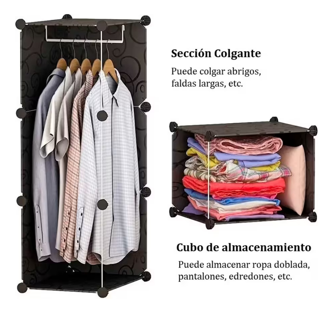 Armario Ropero De 16 Módulos Abs Plástico Organizador - Imagen 6