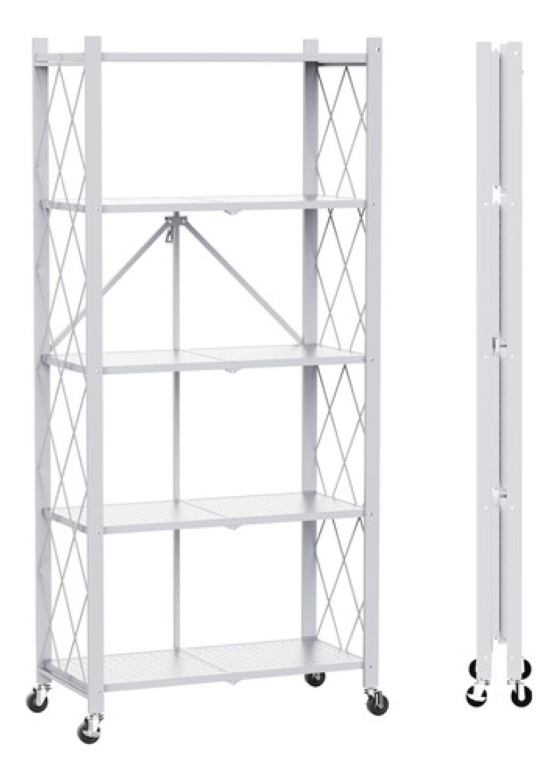 Estantería Organizador Rack Plegable Metálica 5 Estantes - Imagen 4