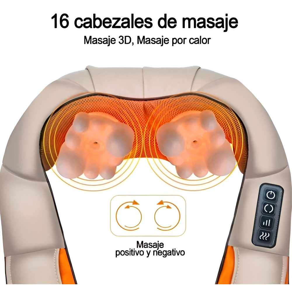 Masajeador Portátil Eléctrico De Cuello Hombros Espalda - Imagen 5