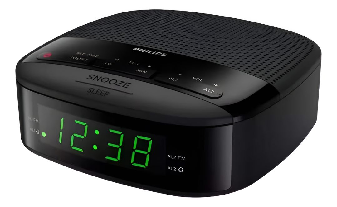 Radio Despertador Philips FM Pantalla Led Digital 2 Alarmas - Imagen 2