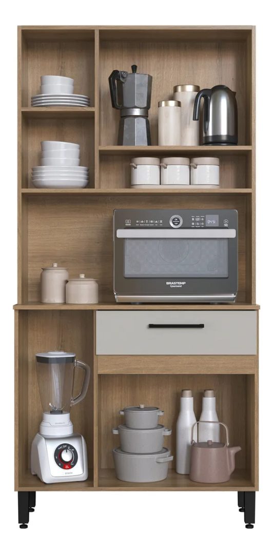 Aparador Mdp Multiuso De Cocina Comedor 188x90cm Grafito Us - Imagen 6