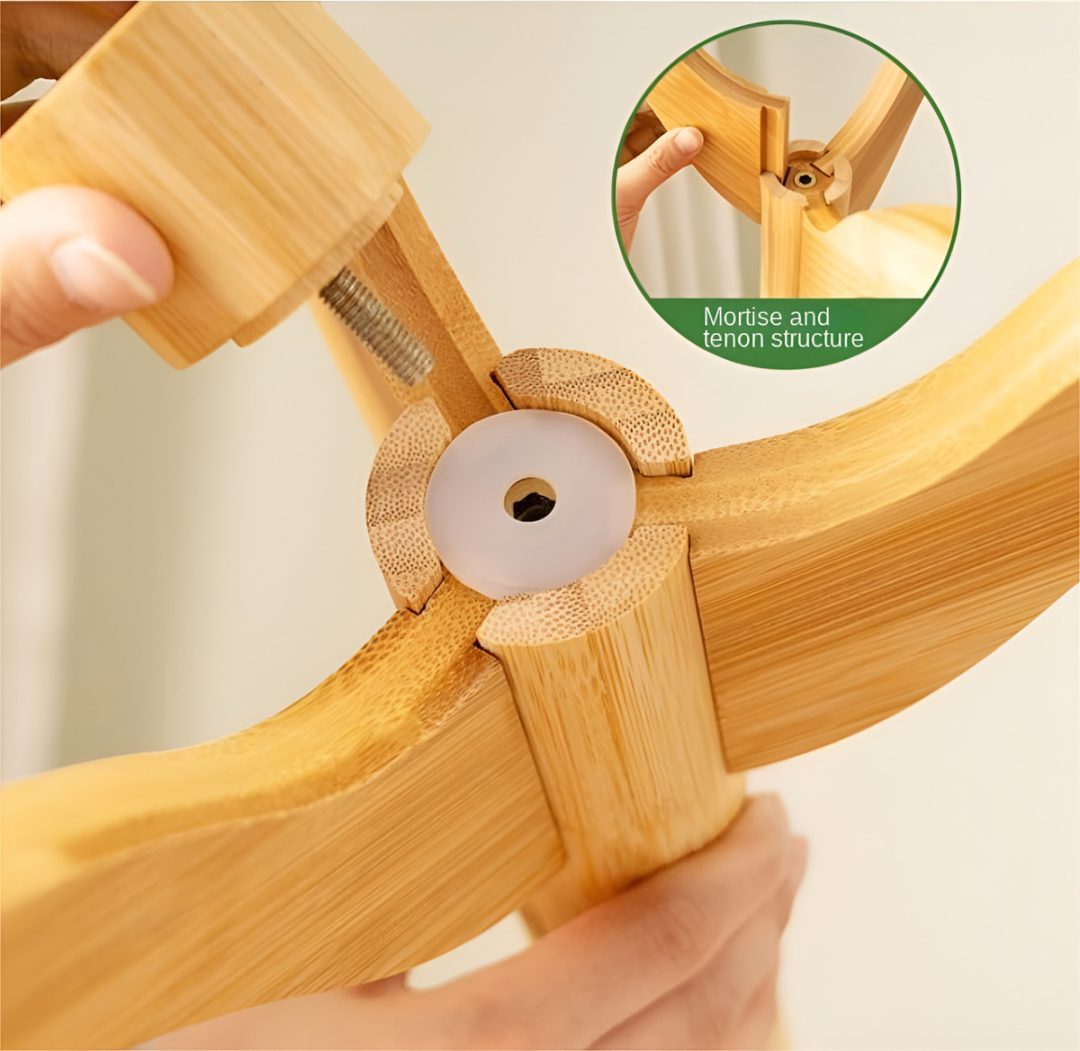 Perchero Madera Bambú De Pie Con 3 Apoyos 175x50cm - Imagen 5