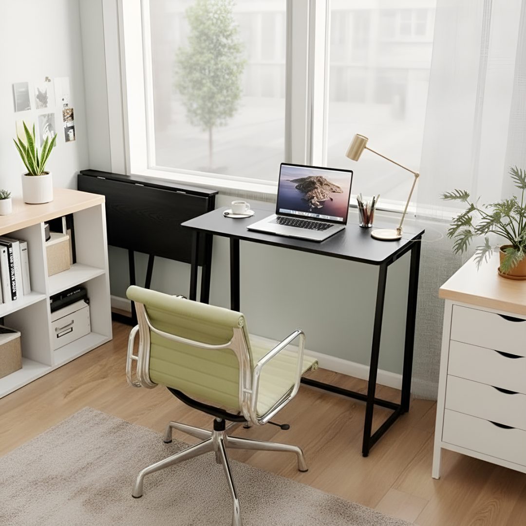 Escritorio Plegable Minimalista Mdf Y Metal 80 cm - Imagen 7
