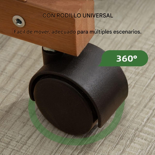 Perchero Organizador De Ropa Con Ruedas 128x35x155 cm - Imagen 7
