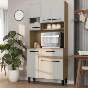 Aparador Mdp Multiuso De Cocina Comedor 188x90cm Grafito Us
