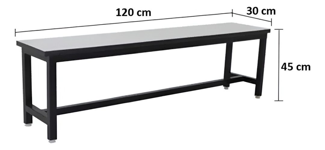Juego Mesa De Comedor Hierro Madera Con 2 Bancos 120x30 cm - Imagen 7
