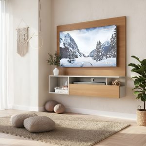 Rack Modular Panel Para TV MDP Living Comedor