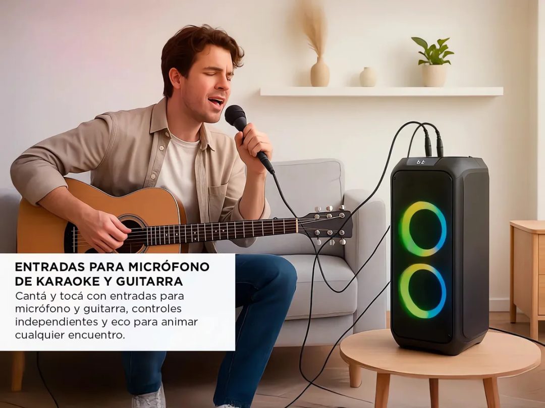 Parlante Bocina Philips Con Bluetooth -luces Led Portatil - Imagen 5