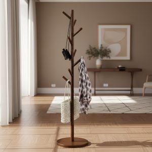 Perchero Madera Bambu De Pie 165x35 CM