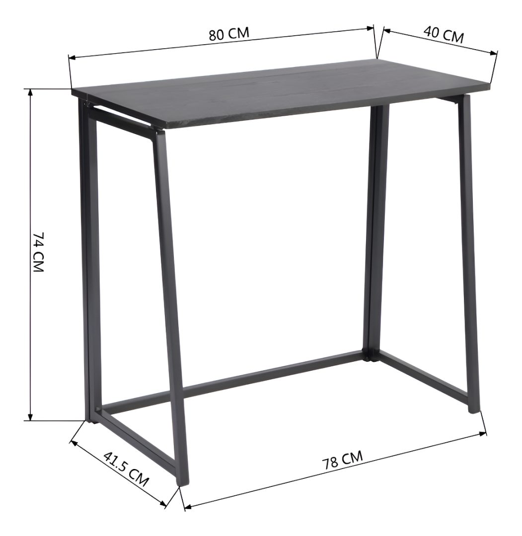 Escritorio Plegable Minimalista Mdf Y Metal 80 cm - Imagen 6