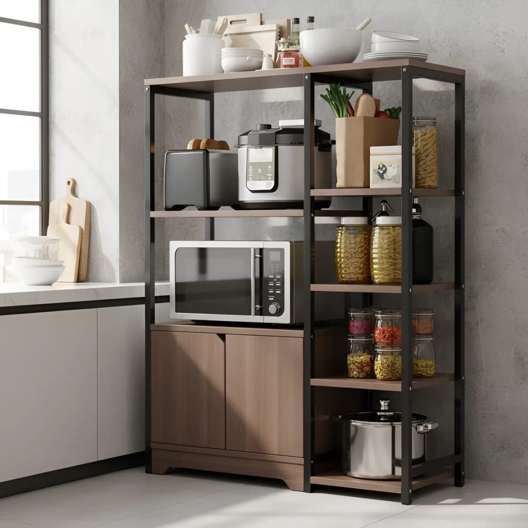 Estante Organizador Rack Multiuso De Cocina Metal Madera - Imagen 2