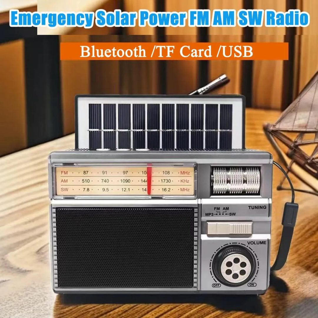 Radio Retro Portátil Recargable FM/AM/SW USB Bluetooth - Imagen 8