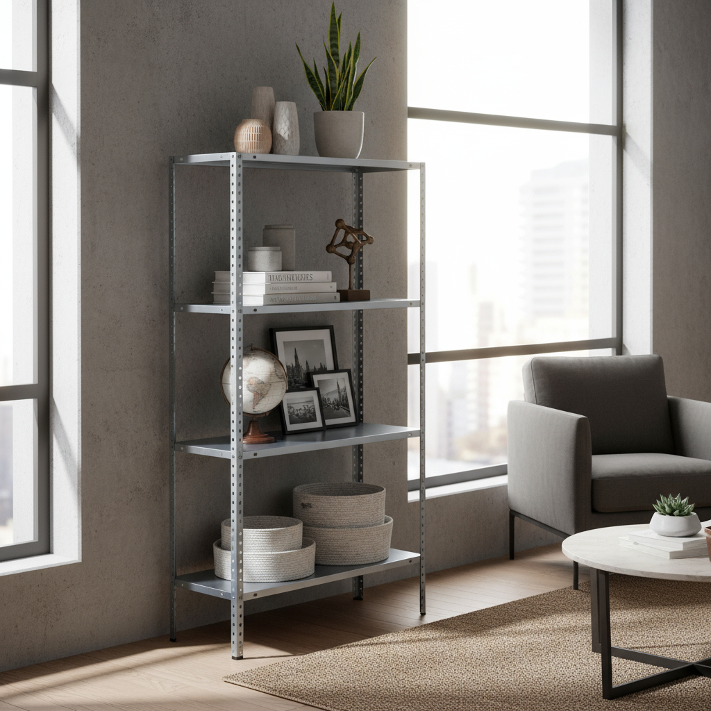 Estantería De Metal Galvanizado 4 Estantes 180 CM